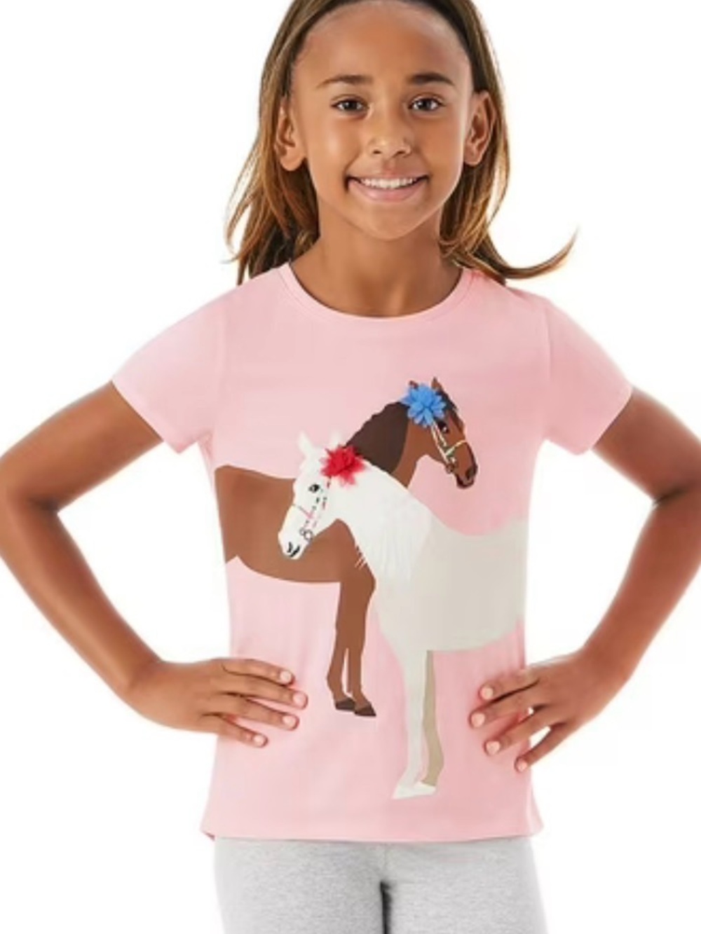 Members Mark Pink Horse Tee Sz M (7/8)